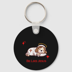 Jesus Took Naps Dog Key Ring