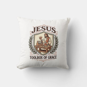 Jesus Toolbox Of Grace Jesus Toolbox Grace Christi Cushion