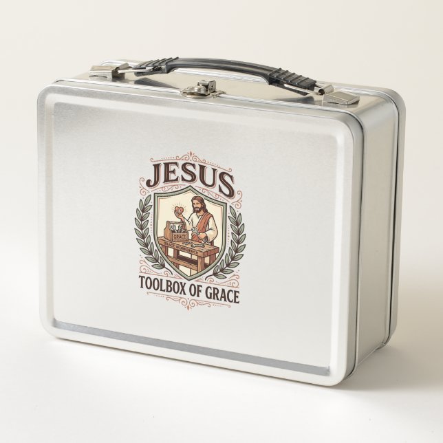 Jesus Toolbox Of Grace Jesus Toolbox Grace Christi Metal Lunch Box (Front)