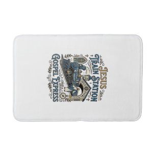 Jesus Train Station Gospel Express Jesus Train Sta Bath Mat