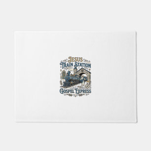 Jesus Train Station Gospel Express Jesus Train Sta Doormat