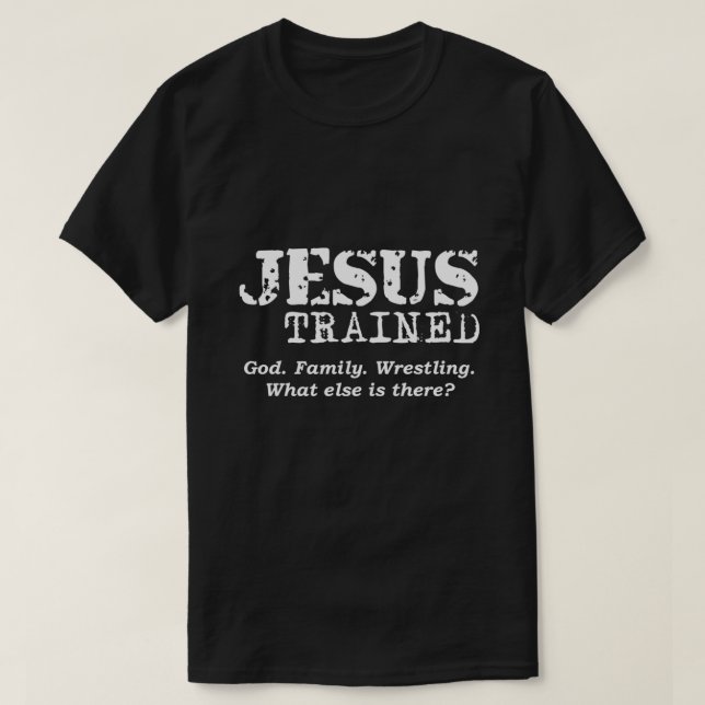 Jesus Trained Wrestling Pullover Hoodie (Design Front)