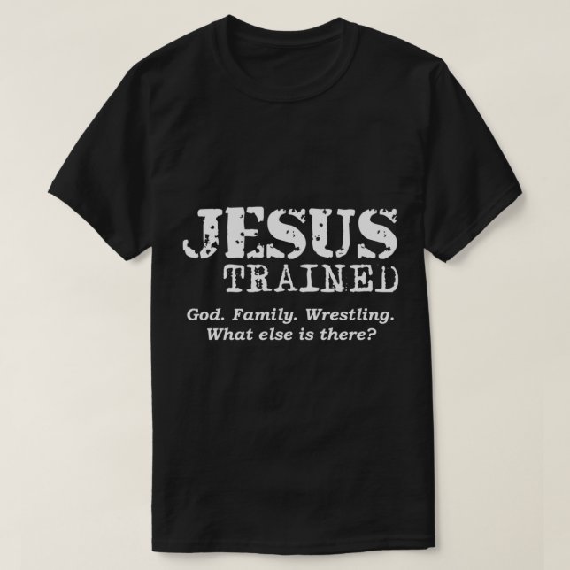 Jesus Trained Wrestling Pullover Hoodie1926 (Design Front)