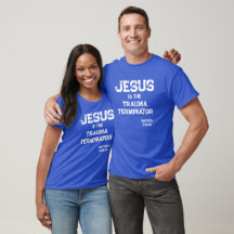 Jesus Trauma Terminator Bible Christian Blue