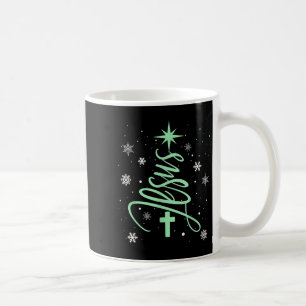 Jesus Tree Christian Christmas Faith Snowflakes Cr Coffee Mug