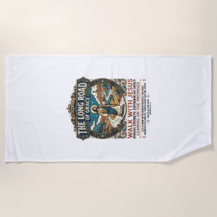 Jesus Trucker Long Haul T-Shirt Inspirational Fait Beach Towel