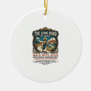 Jesus Trucker Long Haul T-Shirt Inspirational Fait Ceramic Tree Decoration