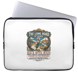 Jesus Trucker Long Haul T-Shirt Inspirational Fait Laptop Sleeve