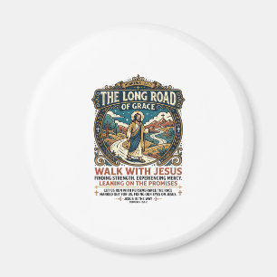 Jesus Trucker Long Haul T-Shirt Inspirational Fait Magnet