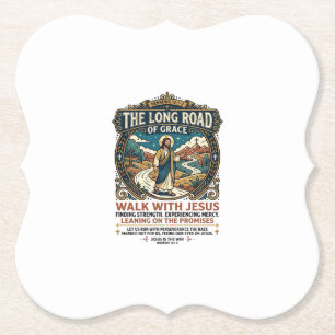 Jesus Trucker Long Haul T-Shirt Inspirational Fait Paper Coaster