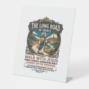 Jesus Trucker Long Haul T-Shirt Inspirational Fait Pedestal Sign