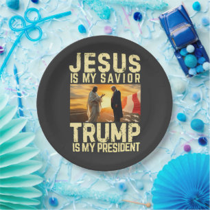 Jesus Trump - Jesus Is My Lord Saviour Paper Plate