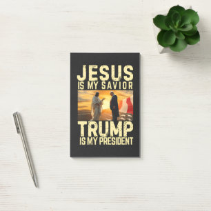 Jesus Trump - Jesus Is My Lord Saviour Post-it Notes