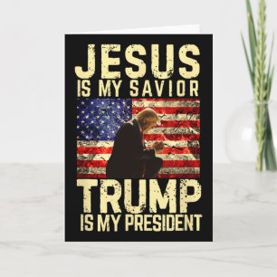 Jesus Trump Tee - Jesus Is My Lord Savior Trump My Card
