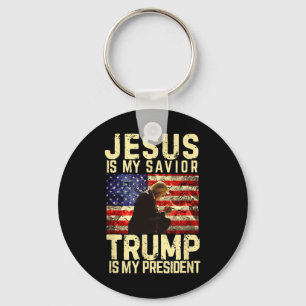 Jesus Trump Tee - Jesus Is My Lord Saviour Trump M Key Ring