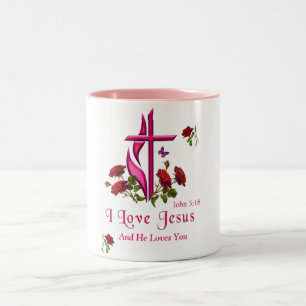 Jesus Two-Tone coffee mug