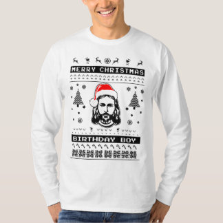 Jesus Ugly Christmas Day Birthday Boy T-Shirt