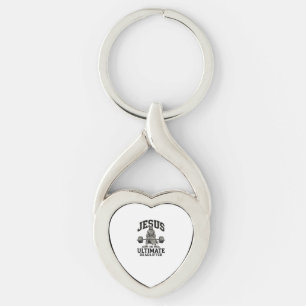 Jesus Ultimate Deadlifter Vintage Gym Shirt Design Key Ring