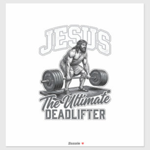 Jesus Ultimate Deadlifter Vintage Vector Shirt Des