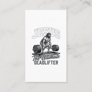 Jesus Ultimate Deadlifter Vintage Vector Shirt Des Business Card