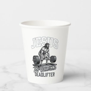 Jesus Ultimate Deadlifter Vintage Vector Shirt Des Paper Cups