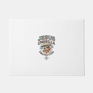 Jesus Umbrella Protection Jesus Umbrella Protectio Doormat