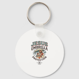 Jesus Umbrella Protection Jesus Umbrella Protectio Key Ring