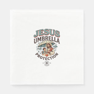 Jesus Umbrella Protection Jesus Umbrella Protectio Napkin