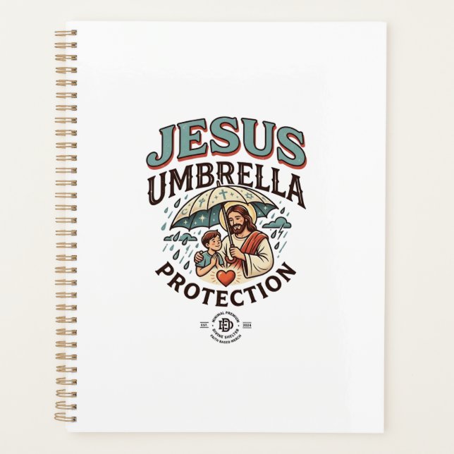 Jesus Umbrella Protection Jesus Umbrella Protectio Planner (Front)