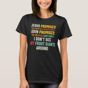 Jesus V Odin Wicked People V Frost Giants Anti Rel T-Shirt