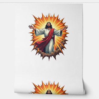 Jesus Victory Burst Vintage Engraving Shirt Wallpaper