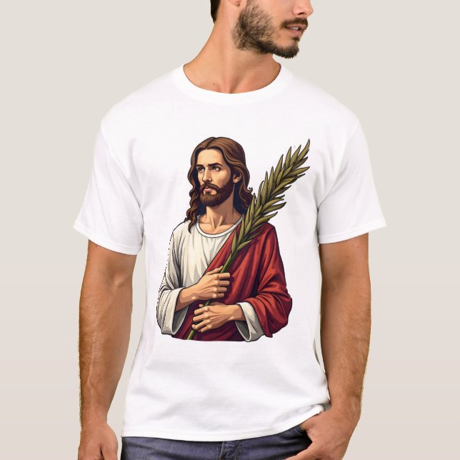 Jesus Victory Palm Vintage Engraving Tee 2 (Front)