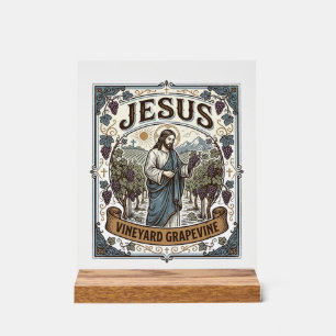 Jesus Vineyard Grapevine Jesus Vineyard Grapevine  Acrylic Sign