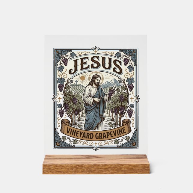 Jesus Vineyard Grapevine Jesus Vineyard Grapevine  Acrylic Sign (Front)