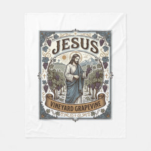 Jesus Vineyard Grapevine Jesus Vineyard Grapevine  Fleece Blanket