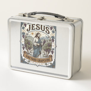 Jesus Vineyard Grapevine Jesus Vineyard Grapevine  Metal Lunch Box