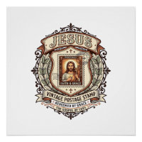 Jesus Vintage Postage Stamp Jesus Vintage Postage