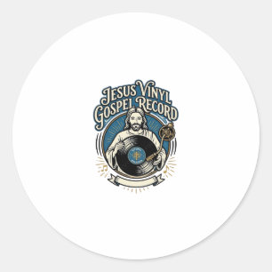 Jesus Vinyl Gospel Record Jesus Vinyl Record Chris Classic Round Sticker