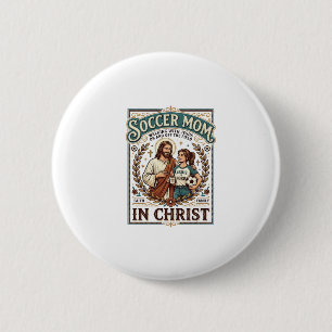 Jesus Volleyball Softball Soccer Vintage Shirt Chr 6 Cm Round Badge