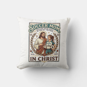 Jesus Volleyball Softball Soccer Vintage Shirt Chr Cushion