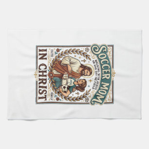 Jesus Volleyball Softball Soccer Vintage Shirt Chr Tea Towel