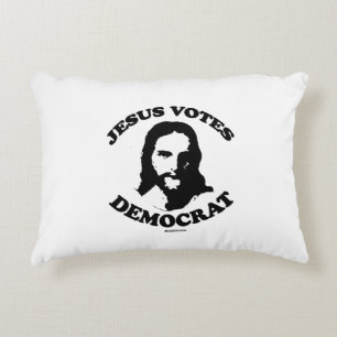 Jesus votes democrat decorative cushion