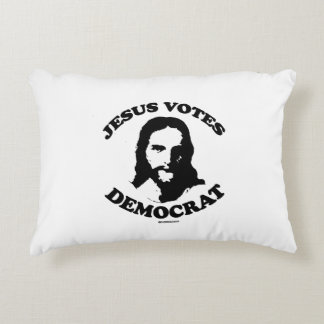 Jesus votes democrat decorative cushion