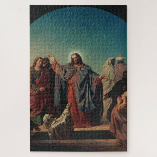 Jesus Wakes Lazarus by Robert Wilhelm Ekman Jigsaw Puzzle