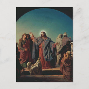 Jesus Wakes Lazarus by Robert Wilhelm Ekman  Postcard