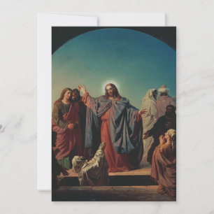 Jesus Wakes Lazarus by Robert Wilhelm Ekman Thank You Card