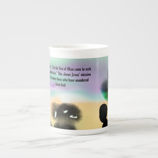 jesus walk with us  bone china mug (Front)