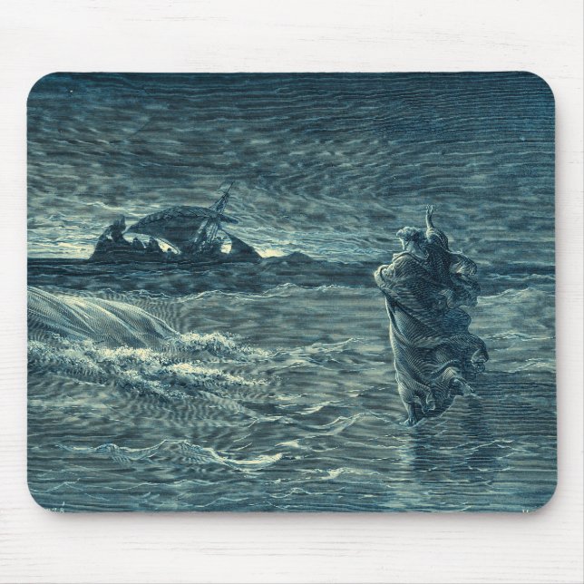 Jesus Walking on the Sea | Bible Mouse Pad (Front)