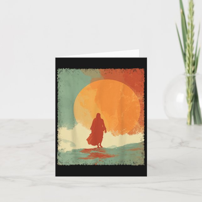 Jesus Walking On Water  Card (Front)
