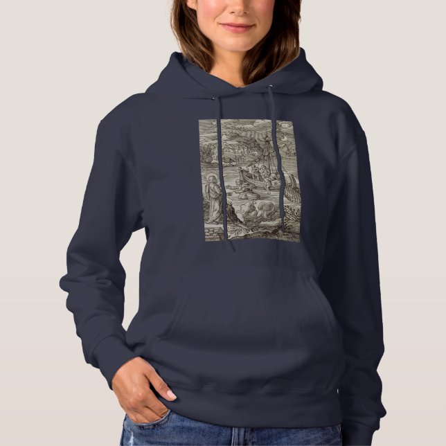 Jesus walking on water hoodie (Front)